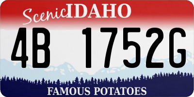 ID license plate 4B1752G