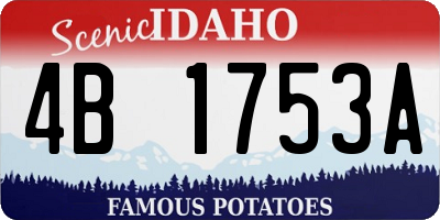 ID license plate 4B1753A