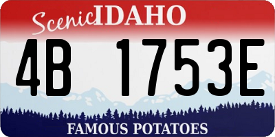 ID license plate 4B1753E