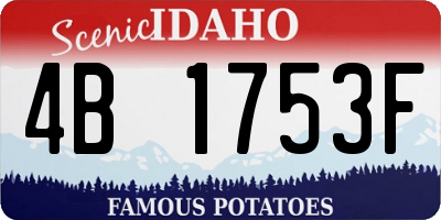 ID license plate 4B1753F