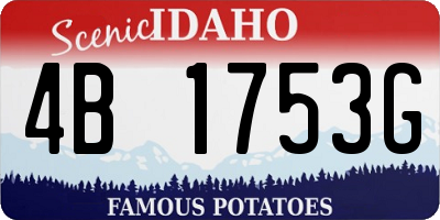 ID license plate 4B1753G