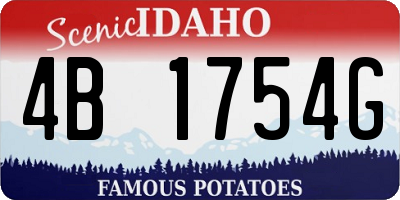 ID license plate 4B1754G
