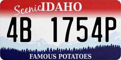 ID license plate 4B1754P