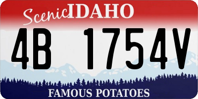 ID license plate 4B1754V