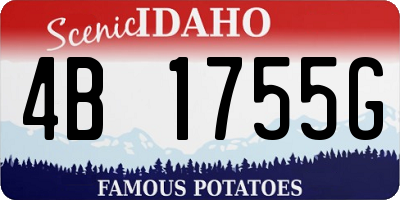 ID license plate 4B1755G