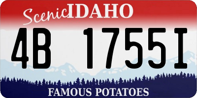ID license plate 4B1755I