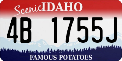 ID license plate 4B1755J