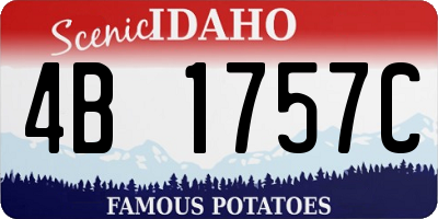 ID license plate 4B1757C