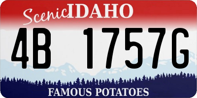 ID license plate 4B1757G