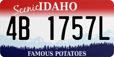 ID license plate 4B1757L