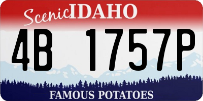 ID license plate 4B1757P