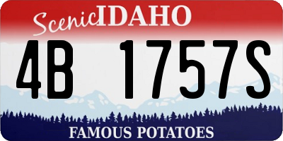 ID license plate 4B1757S