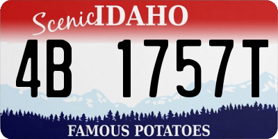 ID license plate 4B1757T