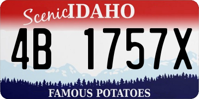 ID license plate 4B1757X
