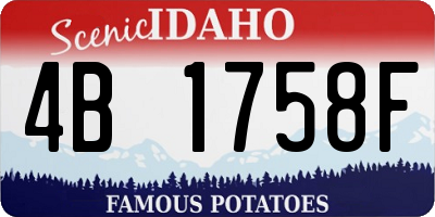 ID license plate 4B1758F