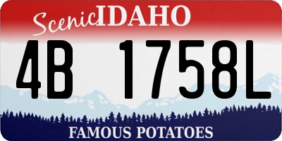 ID license plate 4B1758L