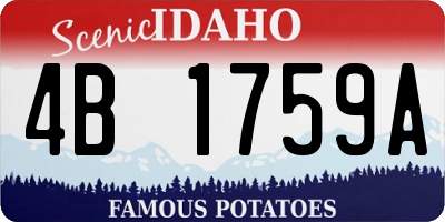 ID license plate 4B1759A