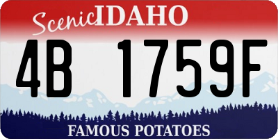 ID license plate 4B1759F
