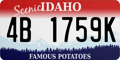 ID license plate 4B1759K