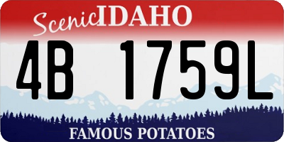 ID license plate 4B1759L