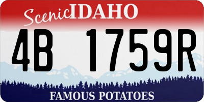 ID license plate 4B1759R