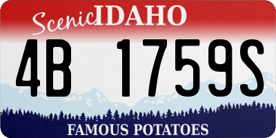 ID license plate 4B1759S
