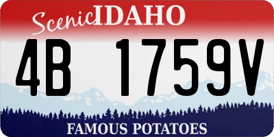 ID license plate 4B1759V