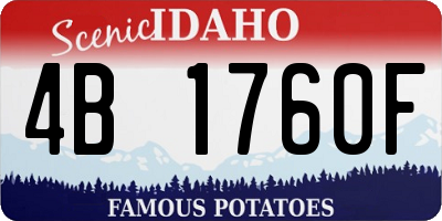 ID license plate 4B1760F