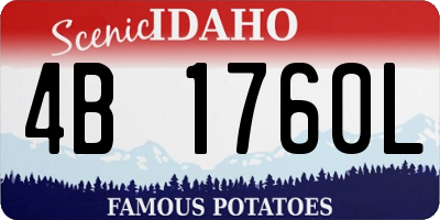 ID license plate 4B1760L