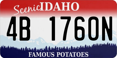 ID license plate 4B1760N