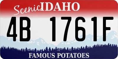 ID license plate 4B1761F