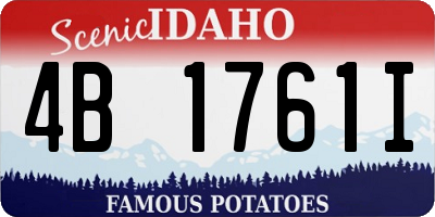 ID license plate 4B1761I