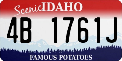 ID license plate 4B1761J