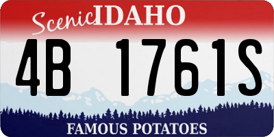 ID license plate 4B1761S
