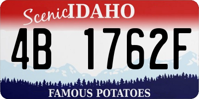 ID license plate 4B1762F