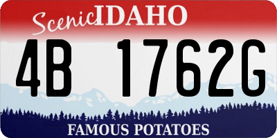 ID license plate 4B1762G