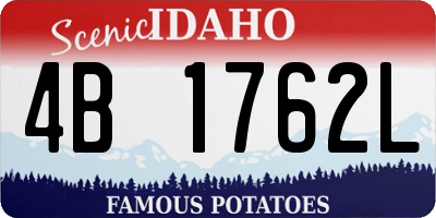 ID license plate 4B1762L