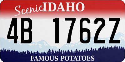 ID license plate 4B1762Z