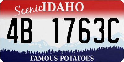 ID license plate 4B1763C