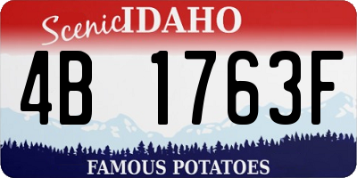 ID license plate 4B1763F