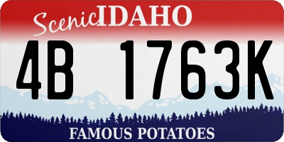 ID license plate 4B1763K