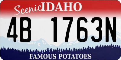 ID license plate 4B1763N