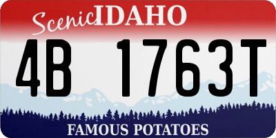 ID license plate 4B1763T