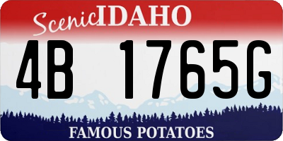 ID license plate 4B1765G
