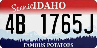 ID license plate 4B1765J