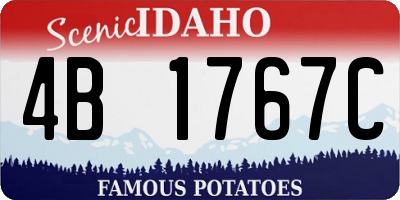 ID license plate 4B1767C