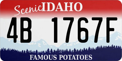 ID license plate 4B1767F
