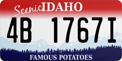 ID license plate 4B1767I
