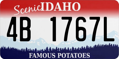 ID license plate 4B1767L