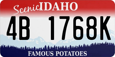 ID license plate 4B1768K